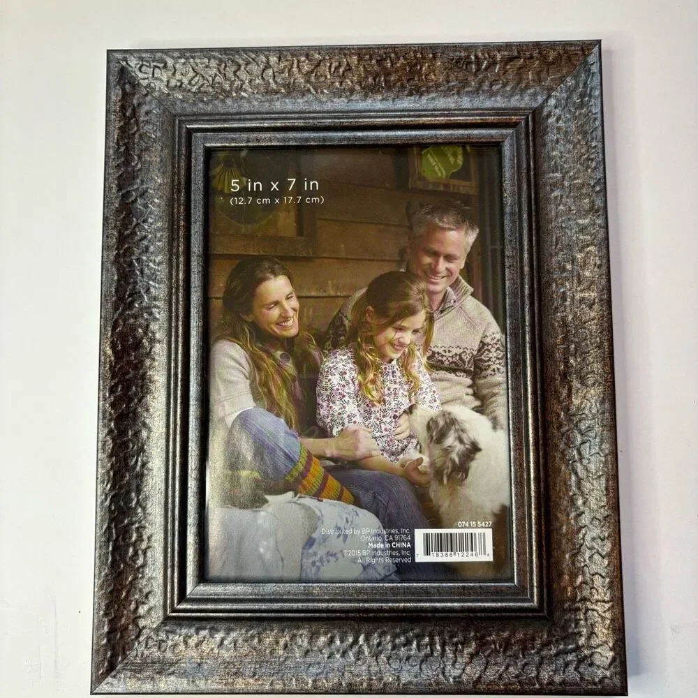BP Industries 5x7 Brown Textured Picture Photo Frame